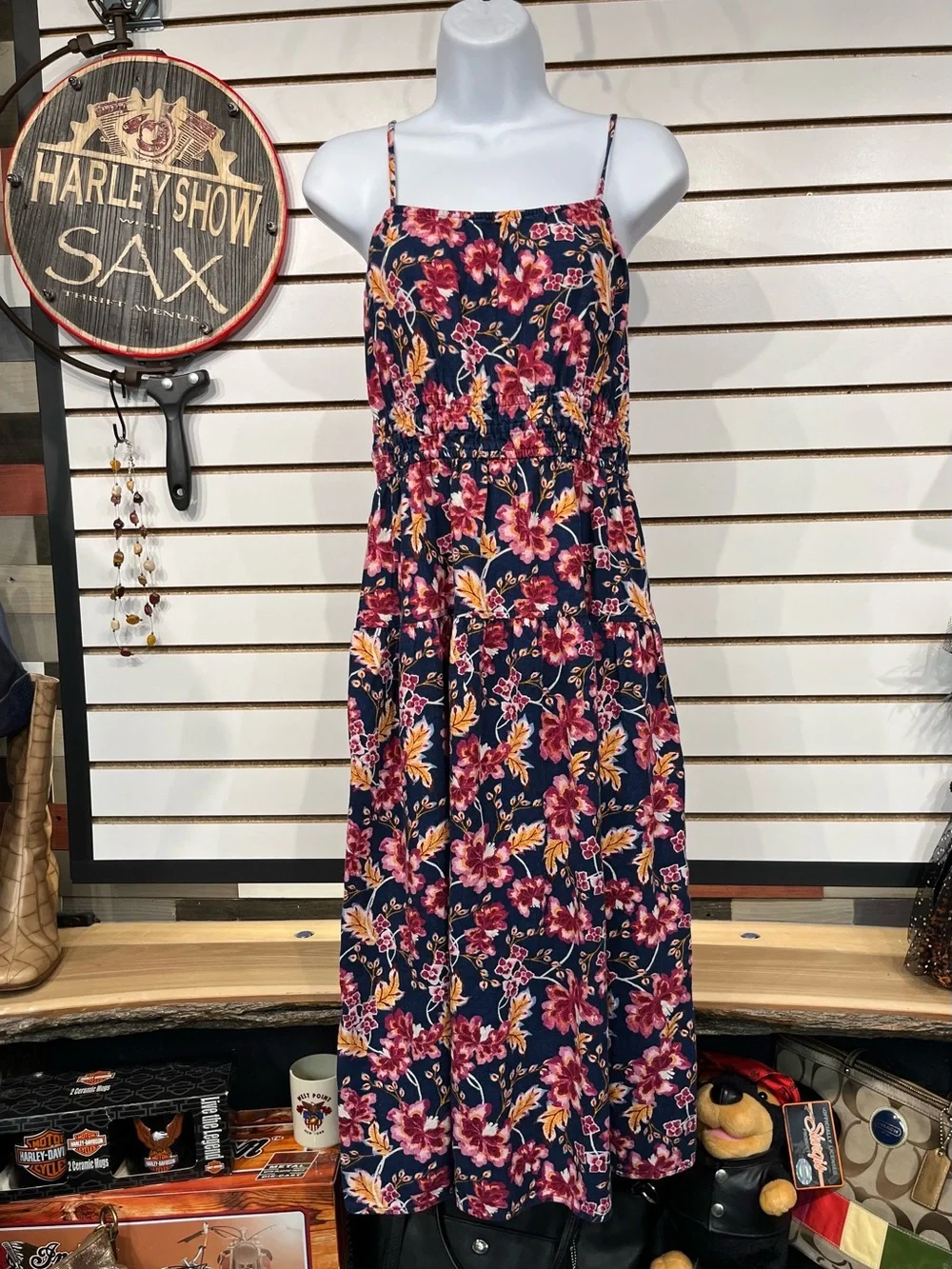 Old Navy waist-defined linen blend dress size small - Picture 3 of 9